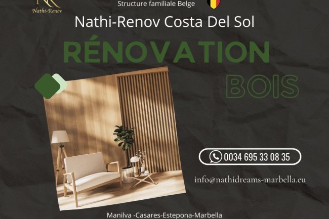Rénovation bois et menuiserie sur la Costa del Sol