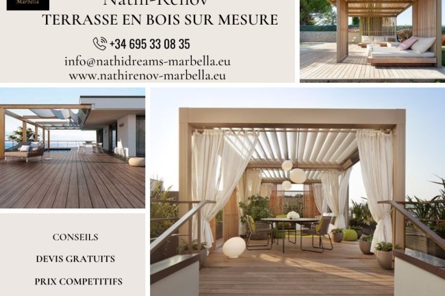 Terrasse en bois sur la Costa del Sol