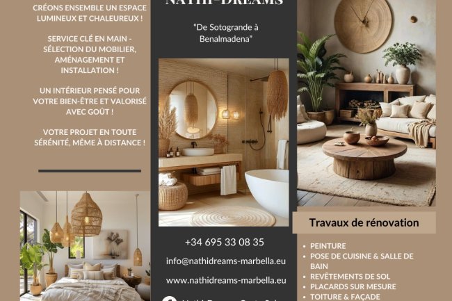 Décorateur francophone sur la Costa del Sol pour un intérieur qui vous ressemble !