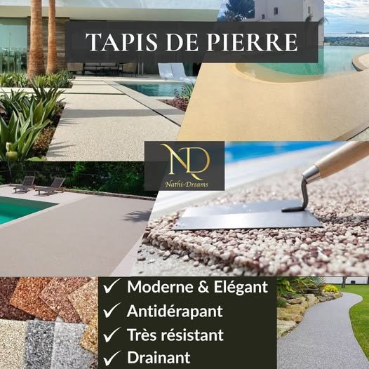 Tapis de pierre pour terrasse extérieure sur la Costa del Sol