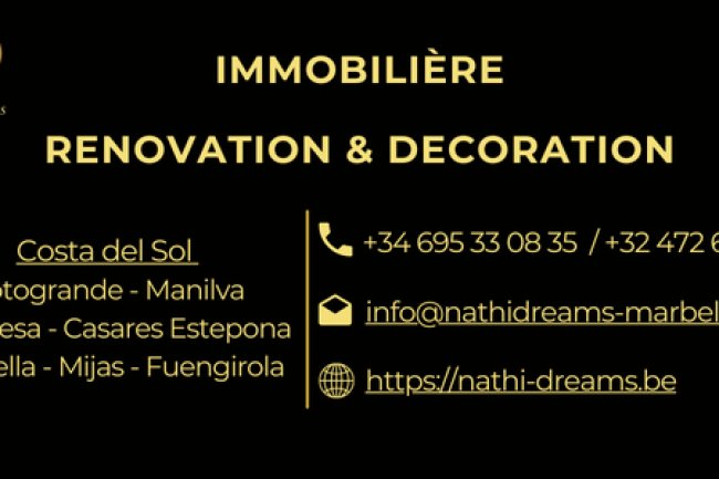 Nathi-Dreams votre agence immobilière francophone sur la Costa del Sol