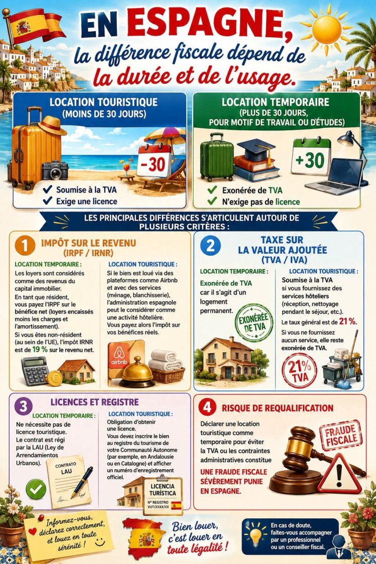 Location touristique ou temporaire en Andalousie : différences